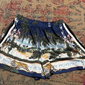 Free people, movement, the way home printed, tropical, tiger shorts, M ..NWOT